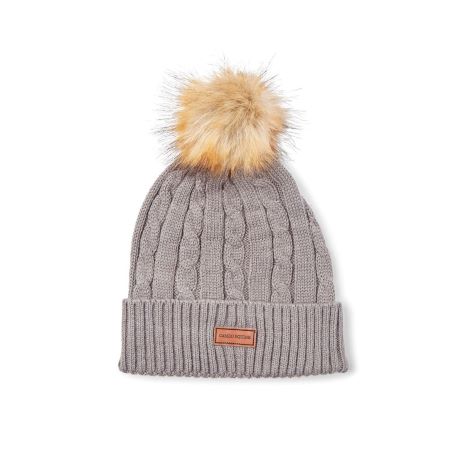 Cable Knit Bobble Grey