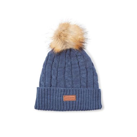 Cable Knit Bobble Navy