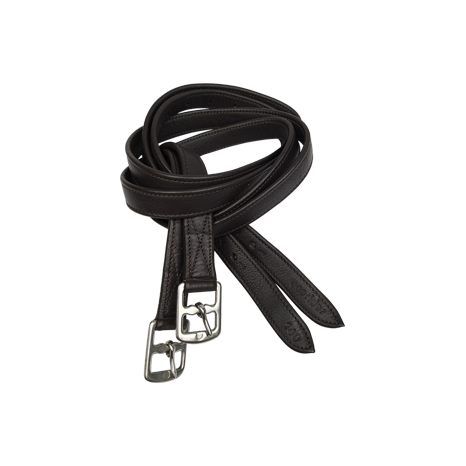 Anti-stretch stirrup leathers